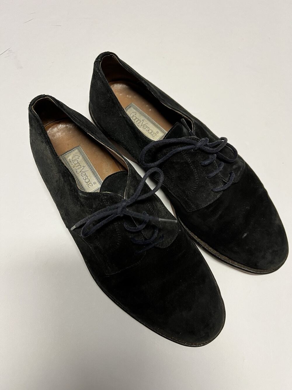 vintage gianni versace mens oxford derby suede shoes